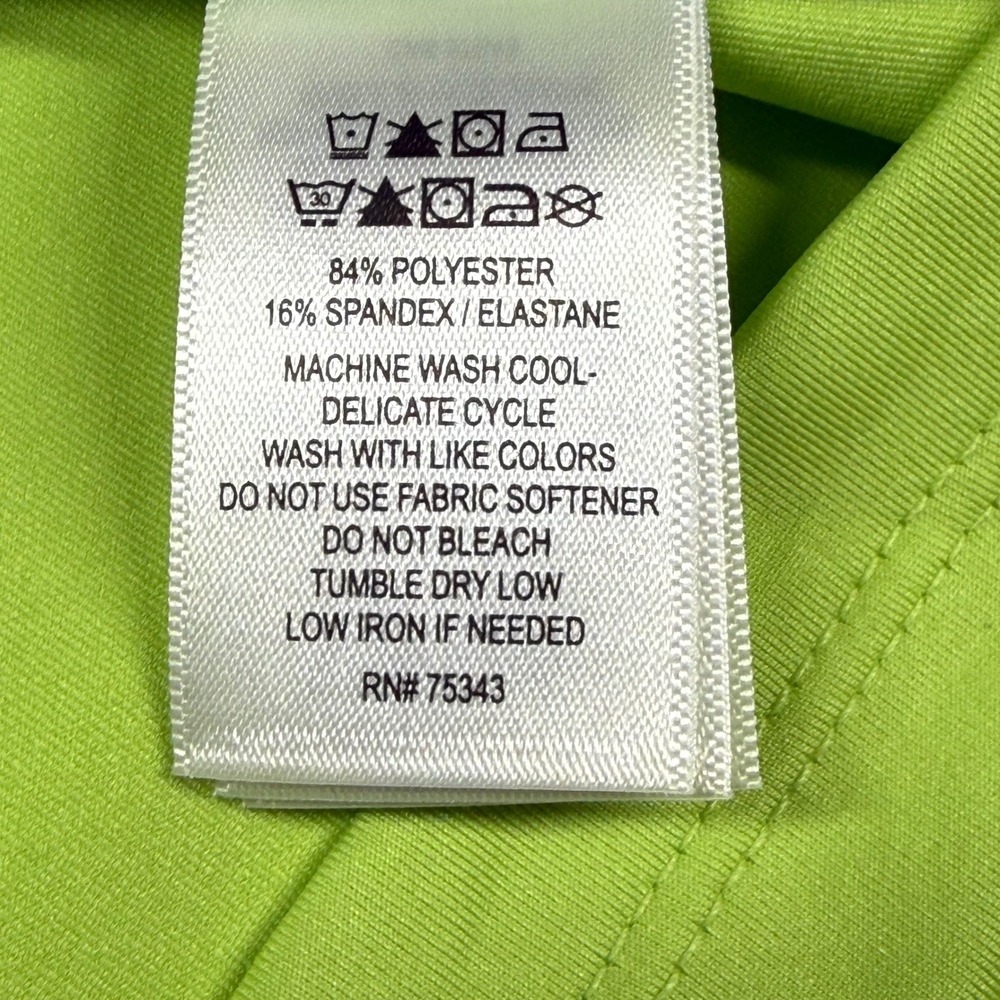 Sigrid Olsen Golf Tennis Sleeveless Polo Top NWT UPF 50 Lime Green Athletic Med - Picture 6 of 12
